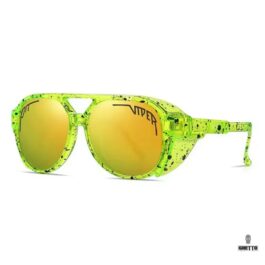 Ghetto Viper Pit G Sport Round Sunglasses Green Multicolor Frame