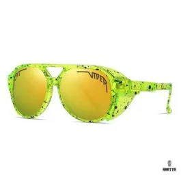 Ghetto Viper Pit G Sport Round Sunglasses Green Multicolor Frame