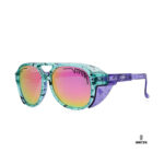 Ghetto Viper Pit G Спортни кръгли слънчеви очила Лилаво/зелено MultiColor Frame