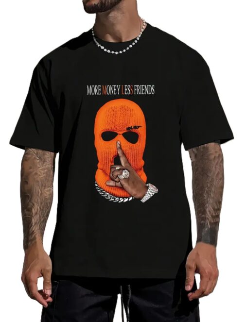 ghetto black t shirt more money hip hop streetwear