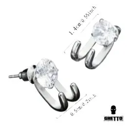 Ghetto Diamond Hook Earrings
