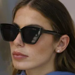 Ghetto Cat Eye Sunglasses Black Frame For Women