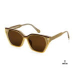 Ochelari de soare Ghetto Cat Eye Light Tea Frame pentru femei