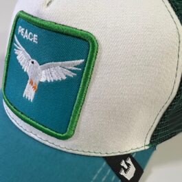 Ghetto White/Light Green Cap Peace