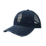 Ghetto Navy Blue 3D Mask Washed Cap | 6 Panel