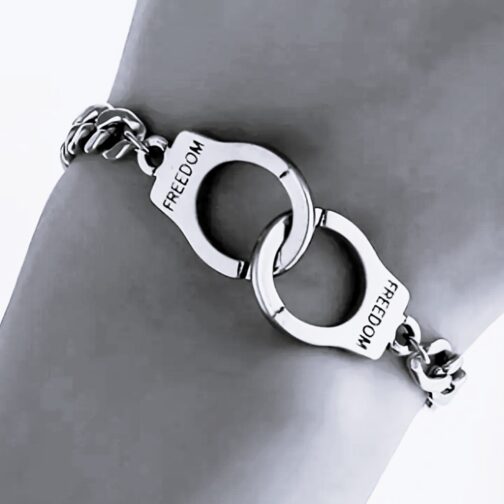 ghetto new bracelet handcuffs stainless steel