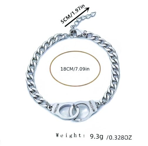 ghetto new bracelet handcuffs stainless steel