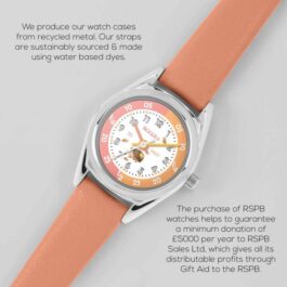 Tikkers x RSPB Hedgehog Coral Strap TKRSPB07