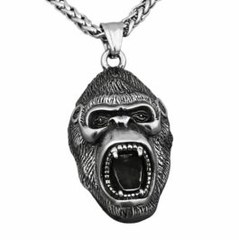 Колие от неръждаема стомана с висулка Ghetto Hip Hop Gorilla