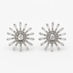 Ghetto Sunburst Stud Earrings in Stainless Steel