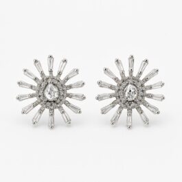 Ghetto Sunburst Stud Earrings in Stainless Steel