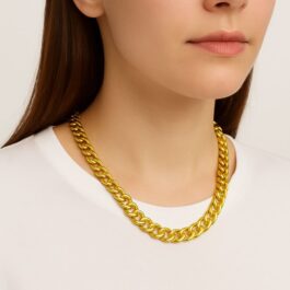 Ghetto Yellow Gold Stainless Steel Chain Necklace | Cuban Link Necklace