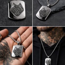 Ghetto Stainless Steel Wolf Pendant Necklace | Unisex