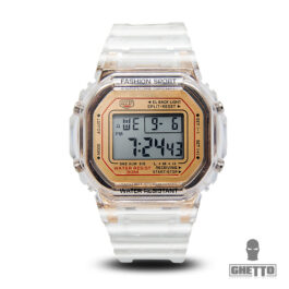 Ghetto Clear Silicon Digital Watch Band | Gold Fancy Elegant
