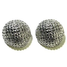 Ghetto Textured Round Earrings | High Shine Geometric Design