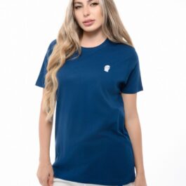 Ghetto Navy Blue T-Shirt Mask White Logo | Unisex Streetwear
