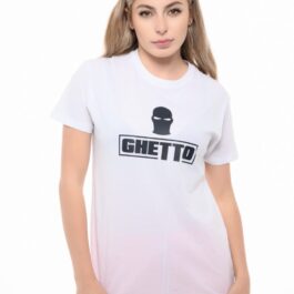 Ghetto White T-Shirt Mask Logo Unisex | Streetwear T-Shirt