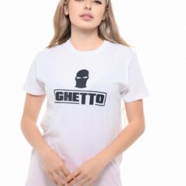 Ghetto White T-Shirt Mask Logo Unisex | Streetwear T-Shirt