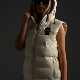 Ghetto Puffer Vest with Off-white Mask Logo | Streetwear Unisex