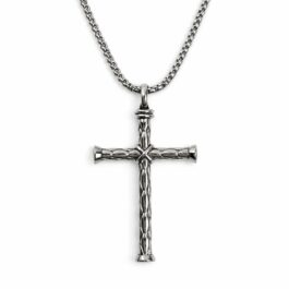 Ghetto Stainless Steel Cross Necklace | Silver Tone
