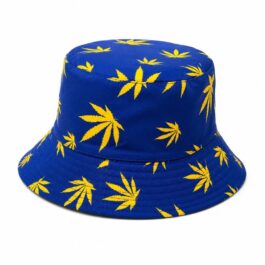 Ghetto Blue Leaf Bucket Hat – Adult Size | Polyester / Cotton