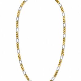 Ghetto Two-Tone Figaro Chain Necklace – 50cm