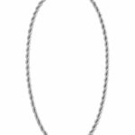 Ghetto Silver Rope Chain Necklace – 50cm