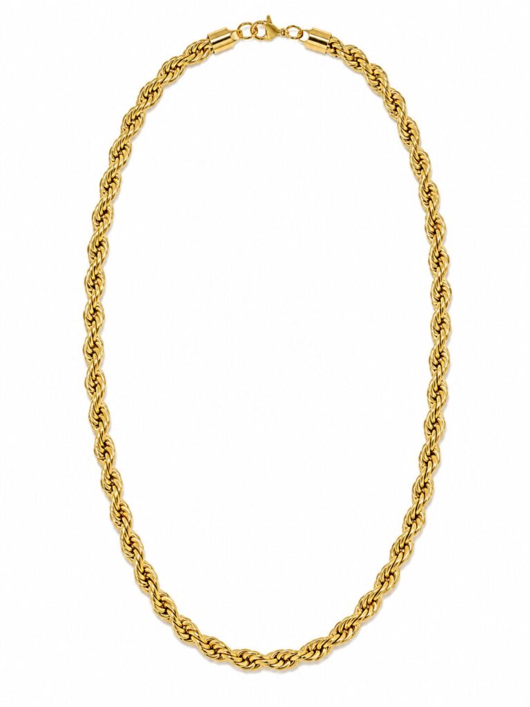 Gold Rope Chain Necklace – 50cm