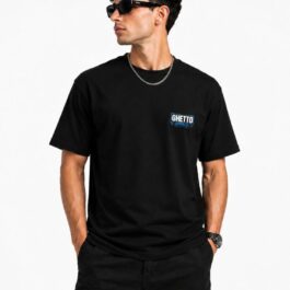 GHETTO GREECE Logo T-Shirt Black – Regular Fit | 100% Cotton