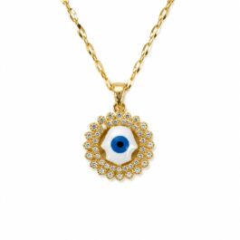Ghetto Gold-Plated ZC Evil Eye Necklace