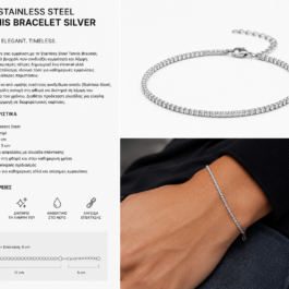Ghetto Stainless Steel Silver Tennis Bracelet