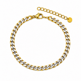 Ghetto Gold & Silver Two-Tone Stainless Steel Chain Bracelet