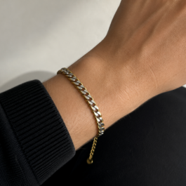 Ghetto Gold & Silver Two-Tone Stainless Steel Chain Bracelet