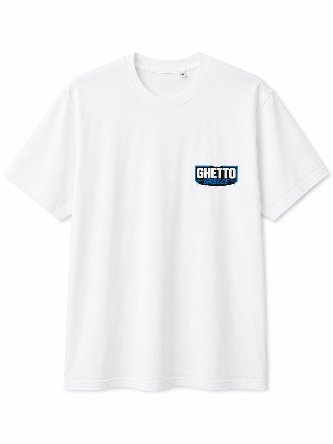 Ghetto Greece Regular Fit White T-Shirt – 100% Cotton