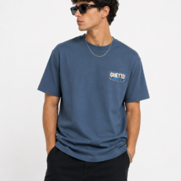 Ghetto Greece Logo T-Shirt – Blue Petrol – Regular Fit | 100% Cotton