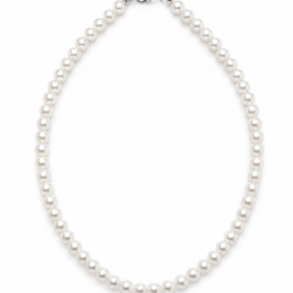 Ghetto Stainless Steel Pearl Necklace 40cm